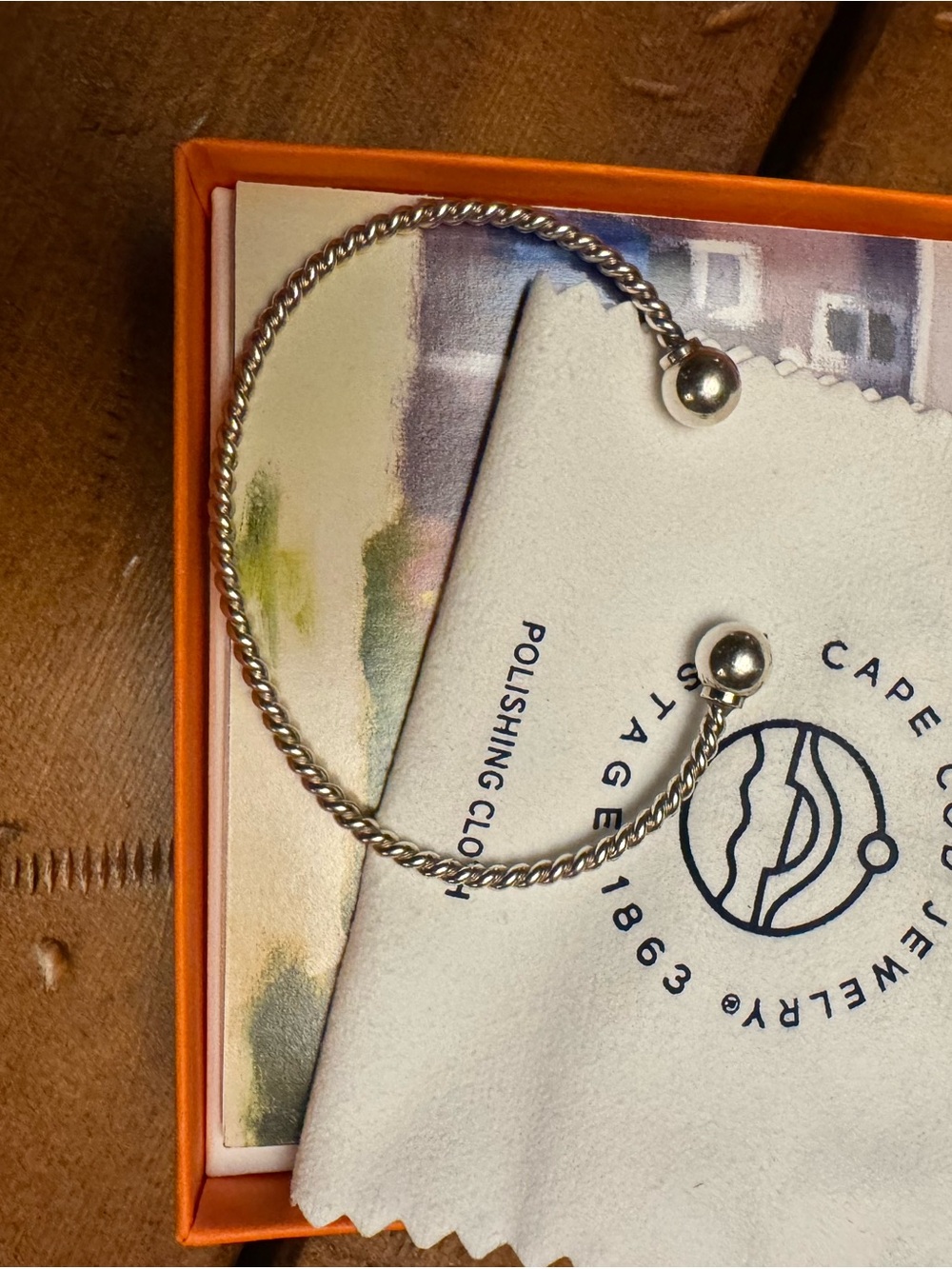 Cape Cod Jewelry - Twist Band Open Cuff Sterling Bracelet